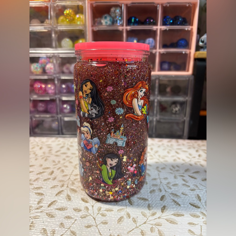 Handcrafted snowglobe tumbler